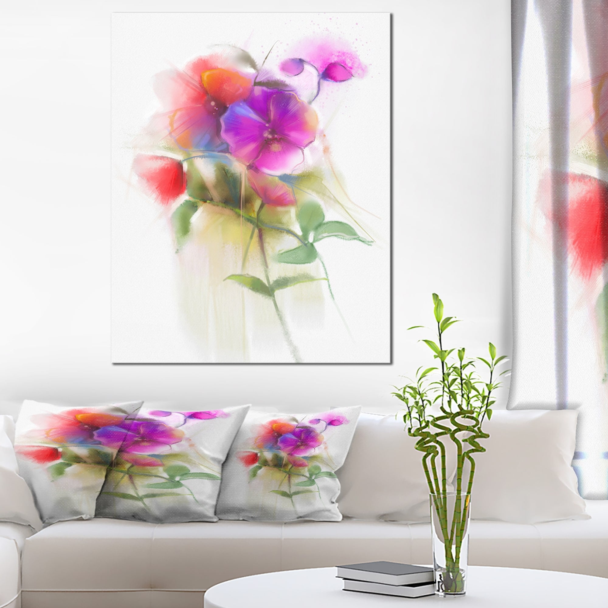 Glass Picture Toughened Wall Art Unique Home Decor Pink Orchid Flowers Any Size 