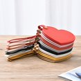 thumbnail image 2 of Shoreew Love Heart Shape Makeup Mirror Waterproof Faux Leather Vanity Mirror Keychain Portable Travel Women Handheld Cosmetic Mirror Bag Pendant, 2 of 7