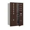 thumbnail image 3 of Salsbury Industries Recessed USPS 14 Door Front Load 4C Horizontal Mail Center with 2 Parcel Locker, 3 of 4