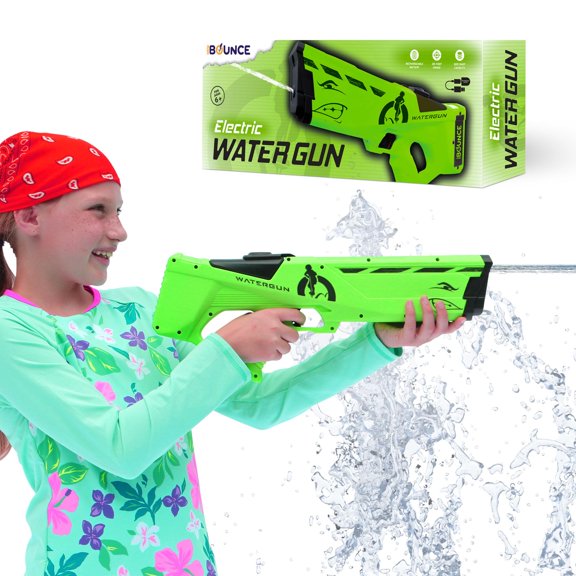Water Gun New Bounce, lanzador de agua eléctrico, 400 ml, color verde