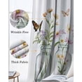 thumbnail image 3 of Colorful Butterflies Kitchen Curtains Minilism Elegant Floral Spring Cafe Short Curtains for Bathroom Blackout Window Curtain Grommet Small Window Treatment Drapes for Bedroom Living Room 52"x45"x2, 3 of 9