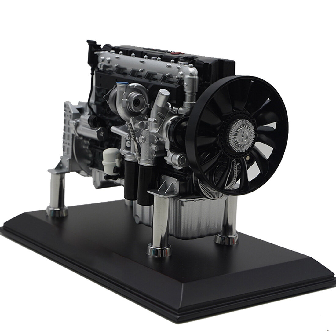 1/10 Scale Alloy Internal Combustion Engine Model Static Display Replica for Car Enthusiasts Collectors and Home Office Decoration