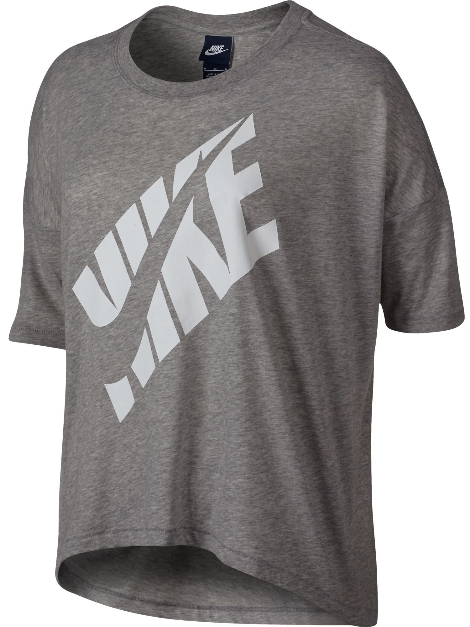 Nike - Nike Women's Prep Top T-Shirt Athletic Grey/White 829554-063 ...