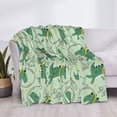 thumbnail image 3 of Honeii Cute Dinosaurs in Space print throw blanket, crafted from cozy cotton flannel, offers versatile home decor as a bedding suitable for all seasons.-80"x60", 3 of 6