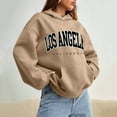 thumbnail image 2 of Womens Sweatshirt Hoodies Long Sleeve Womens Pullover Sweatshirts Oversized Sweatshirt for Women Khaki Clothes Fall Sweatshirt Teen Clothing, 2 of 6