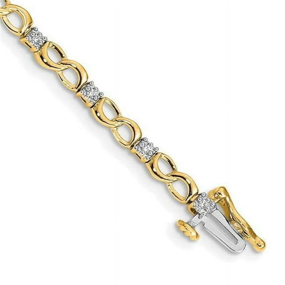 14k Yellow Gold Diamond Bracelet - .15 dwt