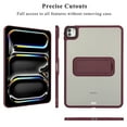 thumbnail image 3 of Case for iPad Pro 12.9" 2022/2018/2020/2021, with Built-in Kickstand Shockproof Rugged Skin-Feel Cover, Slim Military Grade Drop Protection Cover for iPad Pro 12.9" 2022/2018/2020/2021, Winered, 3 of 7