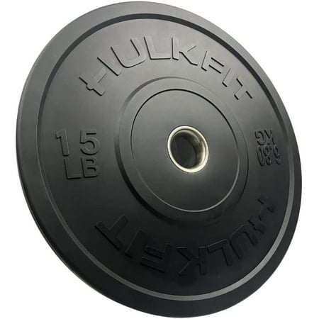 Hulkfit 2” Olympic Shock Absorbing Bumper Weight Plates - 15lb (Pair)