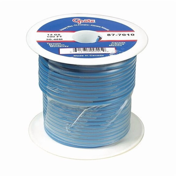 Primary Wire, GPT, 22 AWG, 1C C, Blue, PVC, Stranded, 60V, 100 ft. 87-9110