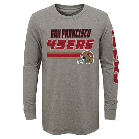 - Youth Gray San Francisco 49ers Long Sleeve T-Shirt