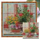 thumbnail image 1 of Kit Punto Cruz Con Flores Hilo Algodón Ecológico Bordado 14CT 32x32cm, 1 of 9