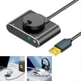 thumbnail image 2 of USB External Sound Card for Desktop and Notebook Black, 2 of 5