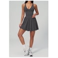 thumbnail image 2 of PISONIC Robe de Tennis à Col en V Profond avec Short Intégré et Soutien-Gorge Robe Athlétique pour Femmes Robe d'Entraînement de Golf d'Été avec Poches, 2 of 7