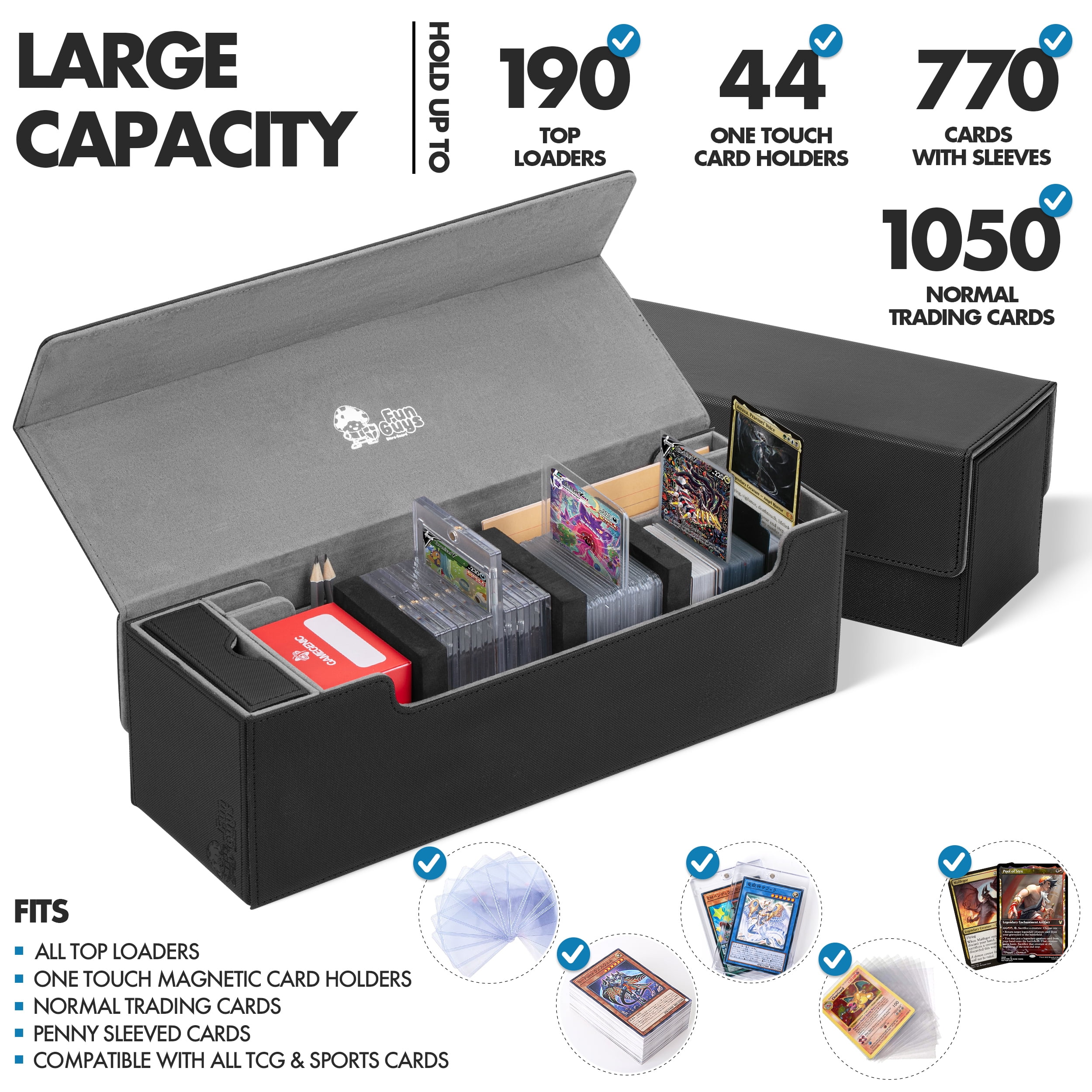 Boîte De Rangement Pour Cartes à Jouer TCG MTG - Organiseur Robuste En PU