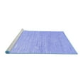 thumbnail image 2 of Ahgly Company Machine Washable Indoor Square Abstract Blue Contemporary Area Rugs, 4' Square, 2 of 4