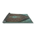 thumbnail image 2 of Ahgly Company Indoor Rectangle Medallion Light Blue Traditional Area Rugs, 8' x 12', 2 of 4