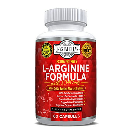 L-Arginine Supplement Plus L- Citrulline, Best for Nitric Oxide Boost with Essential Amino Acids to Promote Cardiovascular Health & Athletic Performance, No Blast, 60 (Best Foods For Amino Acids)