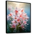 thumbnail image 2 of Designart "Sea Bloom: Monkey Face Orchid" Flowers Floater Framed Wall Art Living Room, 2 of 5