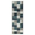 thumbnail image 2 of Superior Modern Geometric Fire Retardant and Anti-Static Indoor Runner Rug, 2'7"x10', Rivuet, 2 of 7