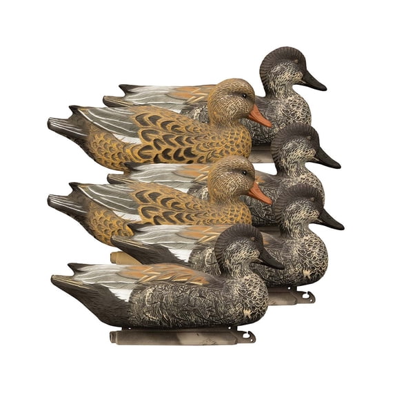 Higdon Battleship Gadwall Foam Filled Duck Decoys - 6 Pack