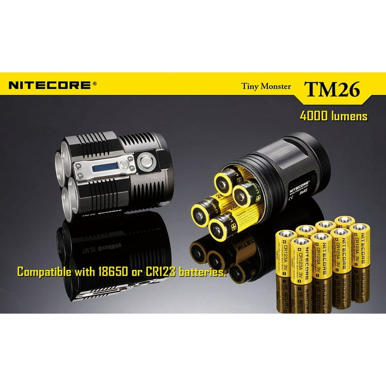 ライト・ランタン NITECORE TM26 Nitecore Tiny Monster TM26 Quad Ray LED Flashlight - 4000 Lumens