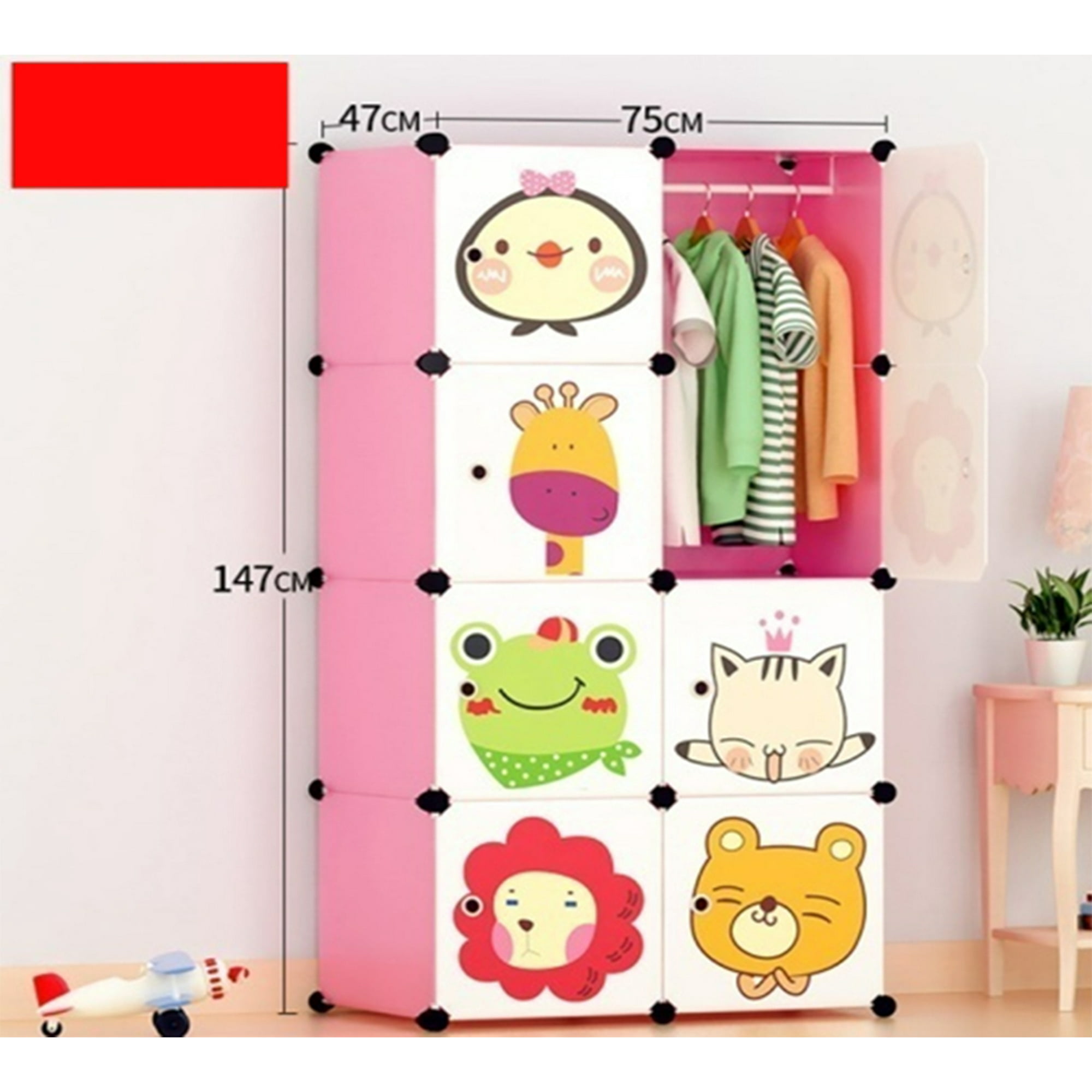 Toytexx Portable Diy Closet Cabinet Wardrobe For Children And Kids