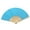 A-92Blue, variant on Solid Color Cloth Folding Hand Fan with Light Bamboo Ribs, Blank Plain Handheld Fan for Wedding Party DIY Craft Stage Dance Summer Cooling Decor Supplies