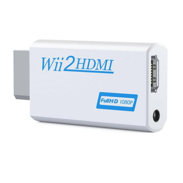 Convertidor Wii a HDMI, convertidor HDMI de audio de salida 1080P con conector de audio de 3,5 mm y