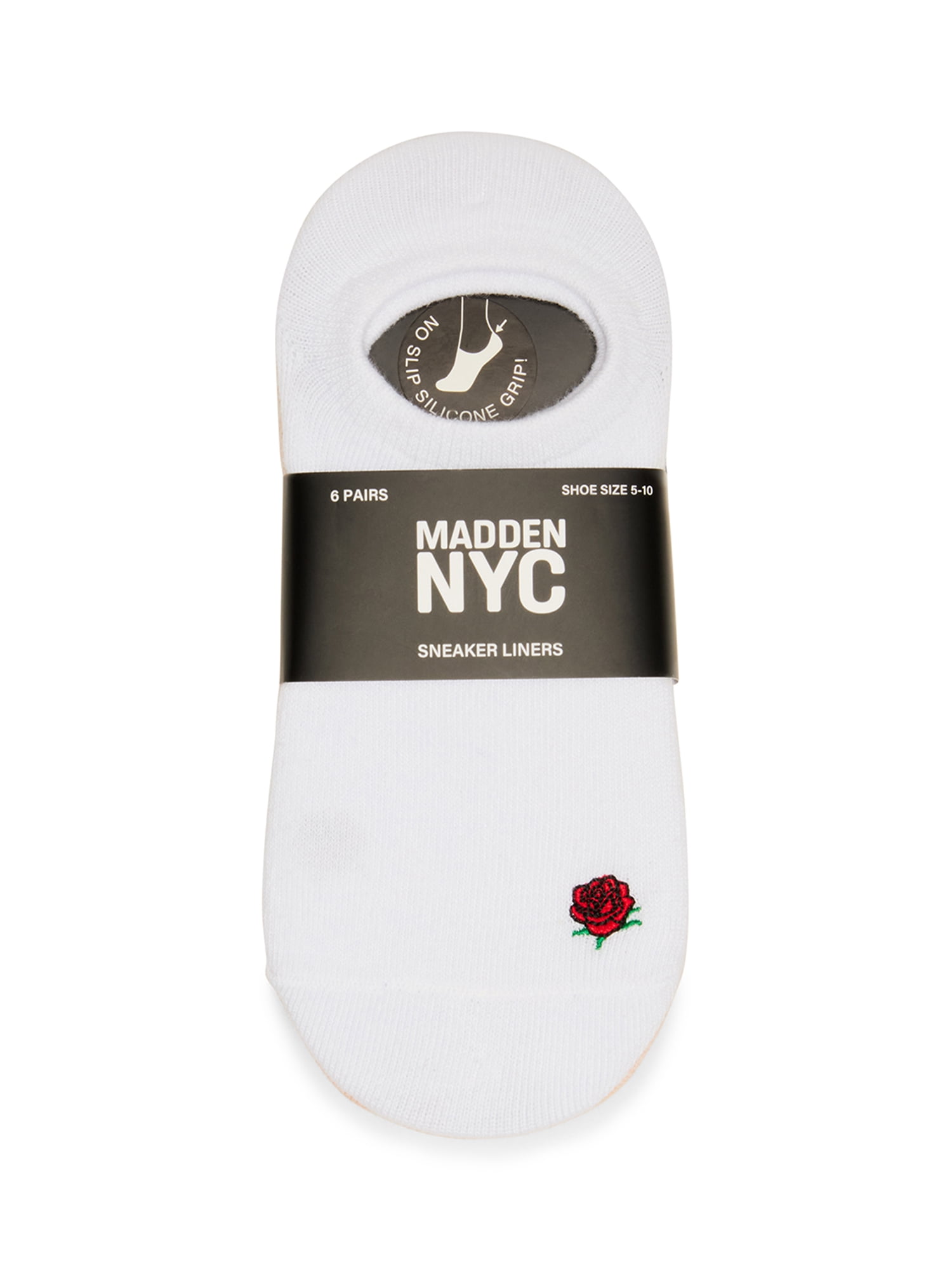 Madden NYC Women's Sneaker Liners, 6-Pack, Fits Shoe Size 5-10