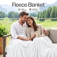 thumbnail image 3 of Utopia Bedding White Fleece Blanket Twin Size Lightweight Fuzzy Plush Anti-Static Microfiber Bed Blanket (60x80 Inch), 3 of 9