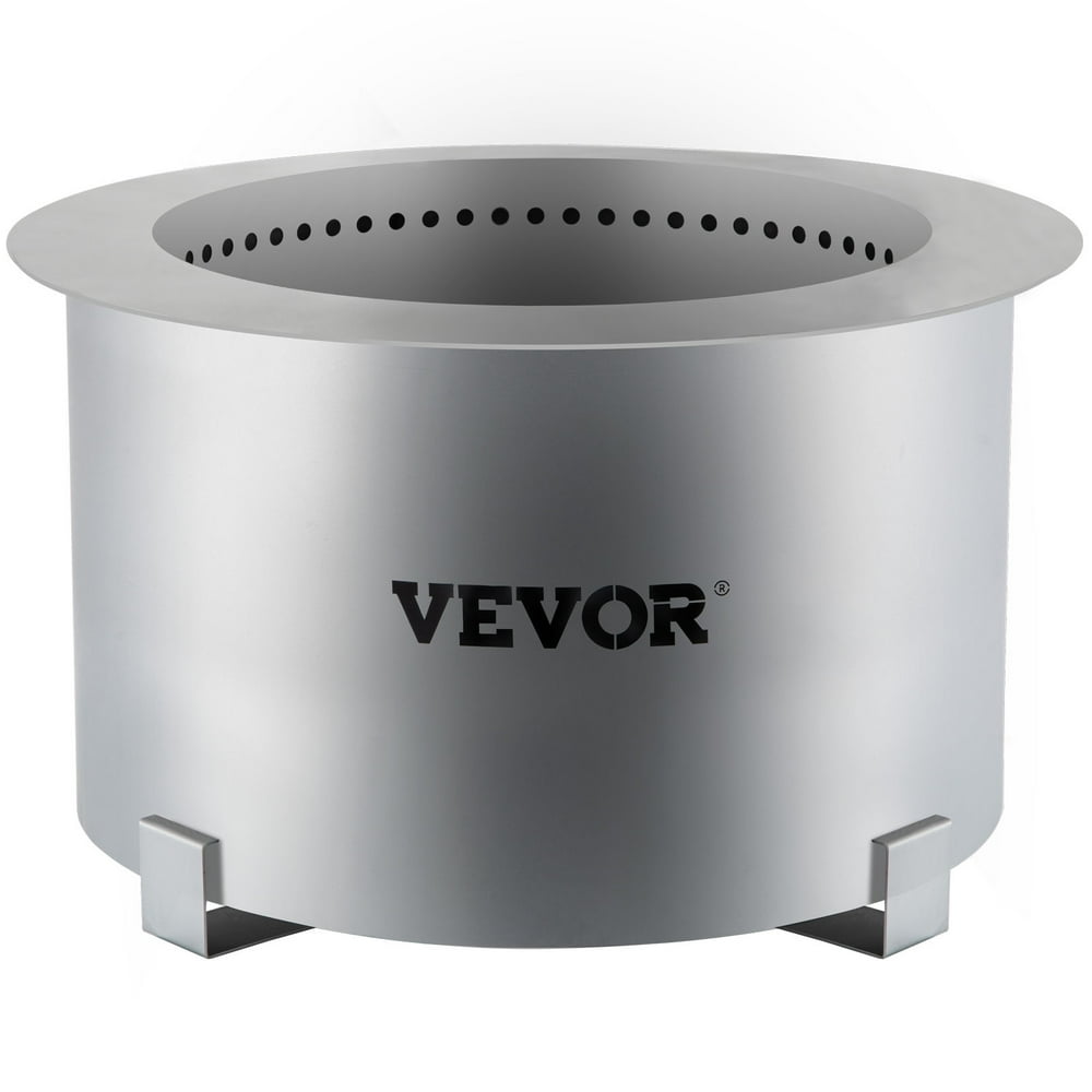 VEVOR Smokeless Fire Pit, Stainless Steel Stove Bonfire, Large 22 inch