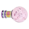 thumbnail image 2 of Pomo de cambio manual Palanca de cambios Palanca de cambios Burbuja de cristal rosa con 3 adaptadores roscados Universal, 2 of 12