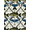 Olive Green Blue Cream, Pattern 5, variant on ODIKA 8'x10' Washable Area Rug Non-Shedding, Easy Care, Bass Lake Vintage Lure Cabin Motif Tackle Border Fish Fishing Refined Structured for King Size Bedroom Under Bed, Master Suite