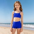 thumbnail image 5 of Swimsuits Girls Two Piece Swimsuits Set Quick Dry Swimwear with Adjustable Drawstring Bikini Bottoms Tankini Girls Bathing Suit Size 5-14 Years, 5 of 5