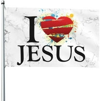 4x6 Ft Garden flag i love jesus Flag American flag Funny House Outdoor banners Yard Flags Garden Parade Banner Tapestry With 2 Grommets