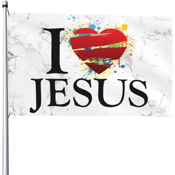 4x6 Ft Garden flag i love jesus Flag American flag Funny House Outdoor banners Yard Flags Garden Parade Banner Tapestry With 2 Grommets