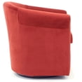thumbnail image 3 of Fox Hill Trading Marlee 19"H Polyester Fabric Swivel Club Chair in Red, 3 of 4