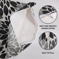 thumbnail image 6 of Black Grey Gray Pillow Covers 18x18 Set of 2 Dahlia Modern Geometry Flower Decorative Throw Pillows Outdoor Summer Floral Farmhouse Pillowcases Linen Cushion Case Decor for Home Sofa Couch Bed, 6 of 6