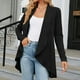 thumbnail image 4 of Cárdigan de manga larga para mujer, cárdigan elegante e informal, cárdigan con cascada, blazer de punto ligero, 4 of 5
