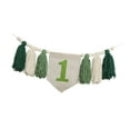 thumbnail image 4 of 1 banner de cumpleaños para silla alta Banner de silla alta Niños para niños Decoración de la habitación para niños 1 año Banner de cumpleaños primer verde, 4 of 8