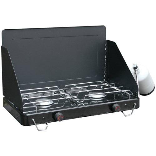 Ozark Trail 2Burner 20,000 BTU Propane Camp Stove with Wind Guard