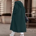 thumbnail image 3 of gbyLJF Women's Long Hooded Cardigan Soft Comfortable Solid Color Coats Fall Winter Lightweight Casual Overcoats with Pockets, 3 of 4