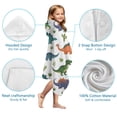thumbnail image 7 of Dinosaur and Cactus Pattern Hooded Bath Towel，50"x30" for Ages 3 To 12 Kids, Quick Dry Lightweight Soft Microfiber Hood Beach Towel Cover Up for Kids, 7 of 7