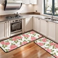thumbnail image 3 of Kitchen Rugs Sets Of 2,Pioneer Flower Floral Print Pattern Anti Fatigue Kitchen Mat Rugs Non Slip Washable,Decorative Kitchen Floor Mats for Kitchen,Sink,Laundry,17"x47"+17"x47", 3 of 5