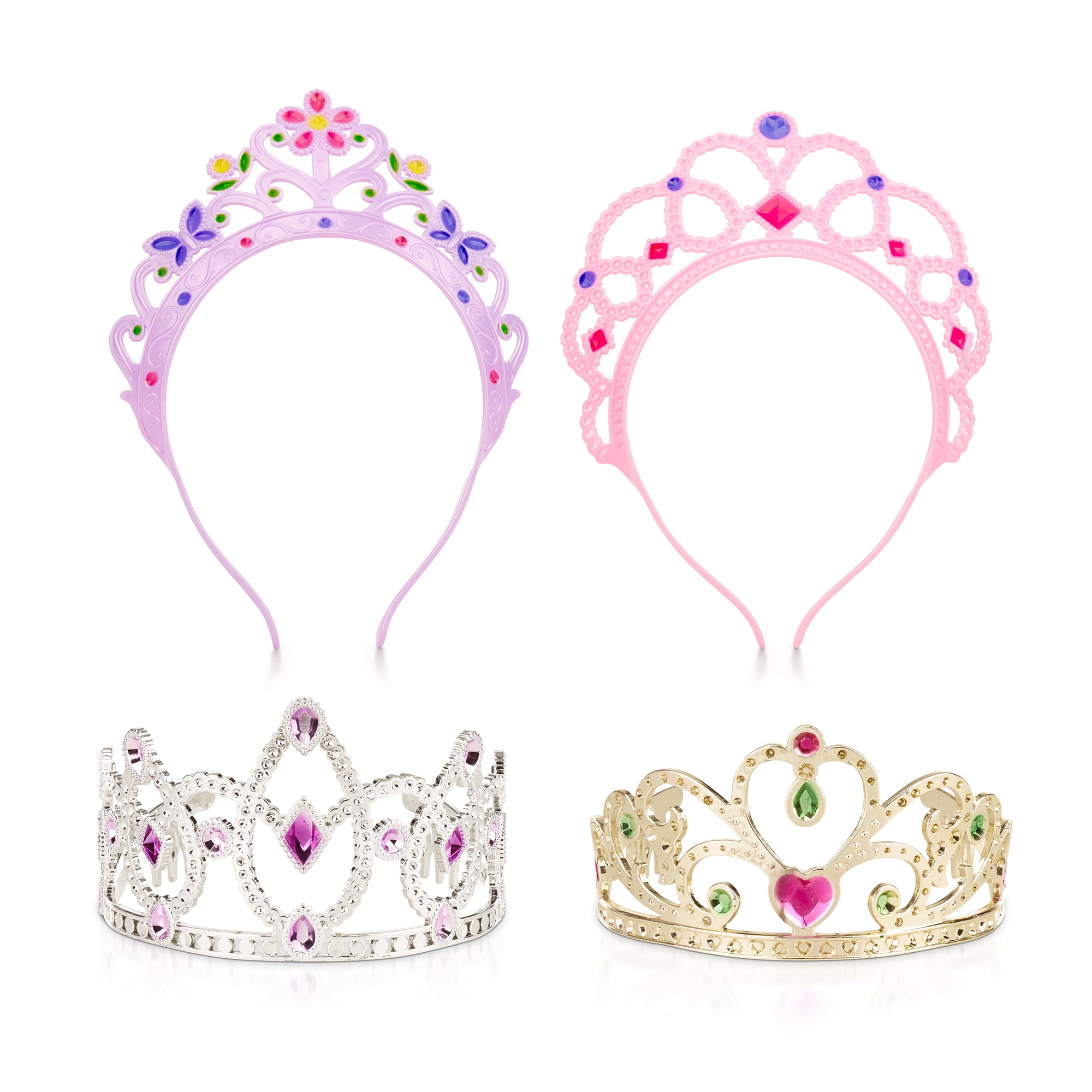 LIGHT UP GIRLS  PRINCESS HEART FEATHER TIARA CROWN  dressup costume new hat NEW 
