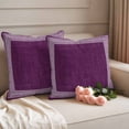 thumbnail image 3 of Pack of 2 Outdoor Pillow Covers 18x18 Inch Waterproof Dark Purple Retro Greek Key Throw Pillow Covers,Decorative Couch Pillow Shams Protectors Geometric Greece Ancient Farmhouse Cushion Pillowcases, 3 of 8