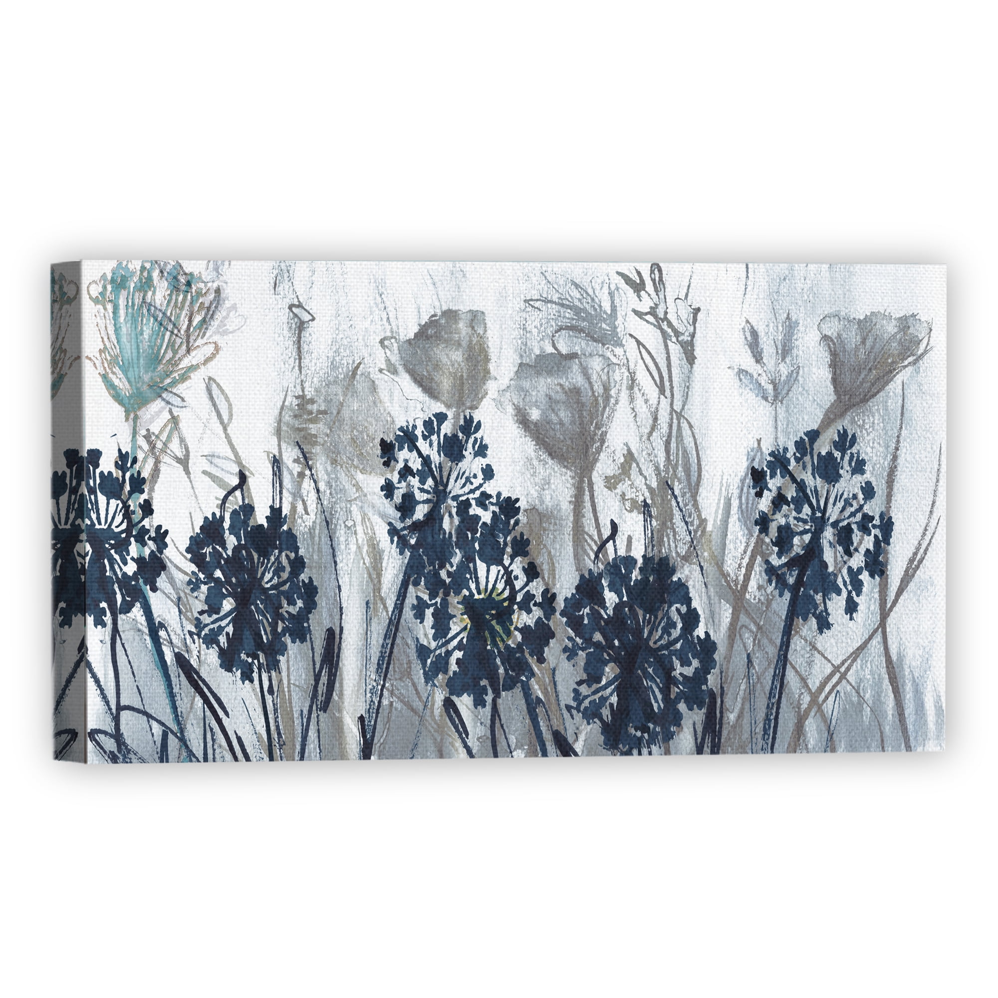 Indigo Field by Susan Jill Wrapped Canvas Art Painting Print