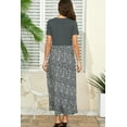 thumbnail image 3 of PARNIXS Women'sShort Sleeved Maternity Dress, Slit Design, Spring/Summer,Breathable Modal,M, 3 of 4