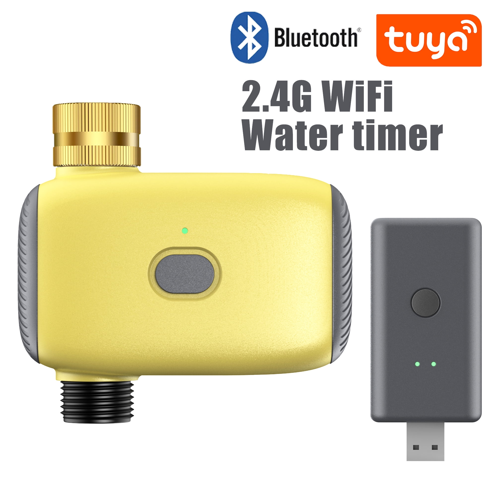 INSOMA WiFi Water Timer for Garden WiFi Sprinkler Timer Outdoor，Irrigation Timers 1 Outlet Brass Inlet Hose Timers with Rain Delay/Manual for Garden/Lawn/Yard Watering System