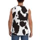 thumbnail image 4 of Fotbe Cow Skin 2 Men's Camiseta sin Mangas Estampada para Hombres, Playera Casual para Gimnasio, Entrenamiento, Playa-Small, 4 of 7